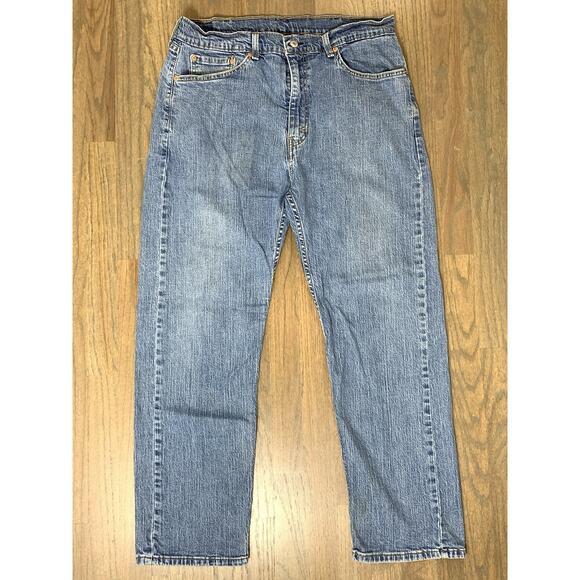 LEVI 505 Lot of 2 Men 38 x 30 Straight Light & Dark Wash Jeans EUC *See Measure - Picture 8 of 13
